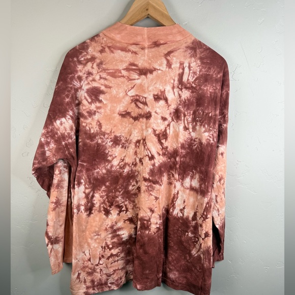 Free People We The Free Be Free Tie Dye Tee Long Sleeve Size Small - Picture 6 of 11
